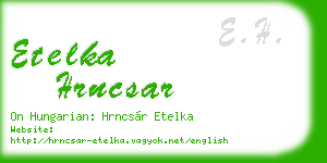 etelka hrncsar business card